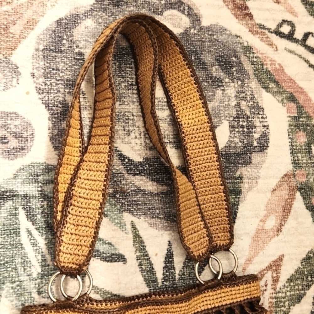 WOMENS Bohemian style neutral colors woven shoulder bag - Picture 10 of 11